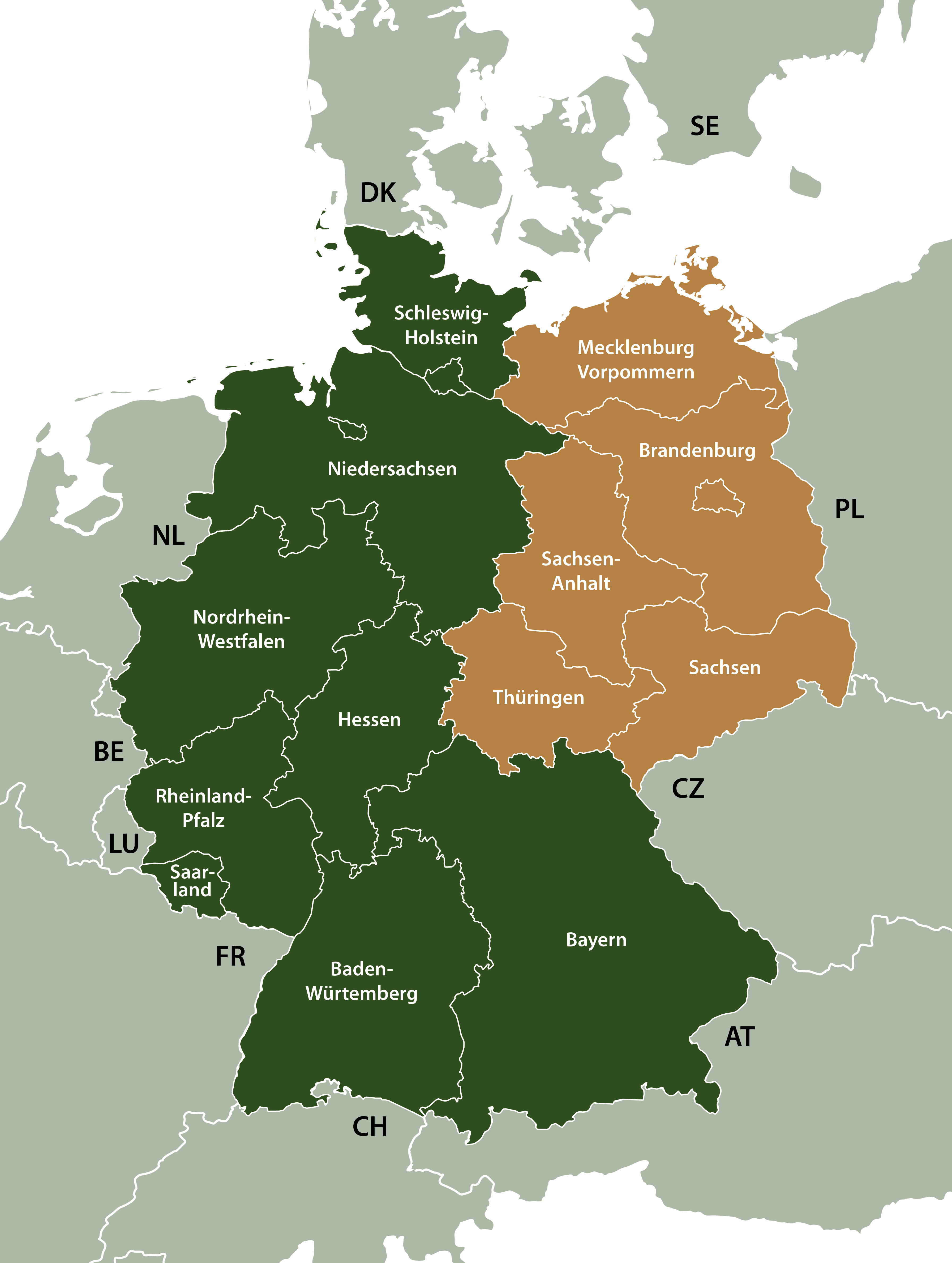 Deutschland Gebietsvertretung Karte