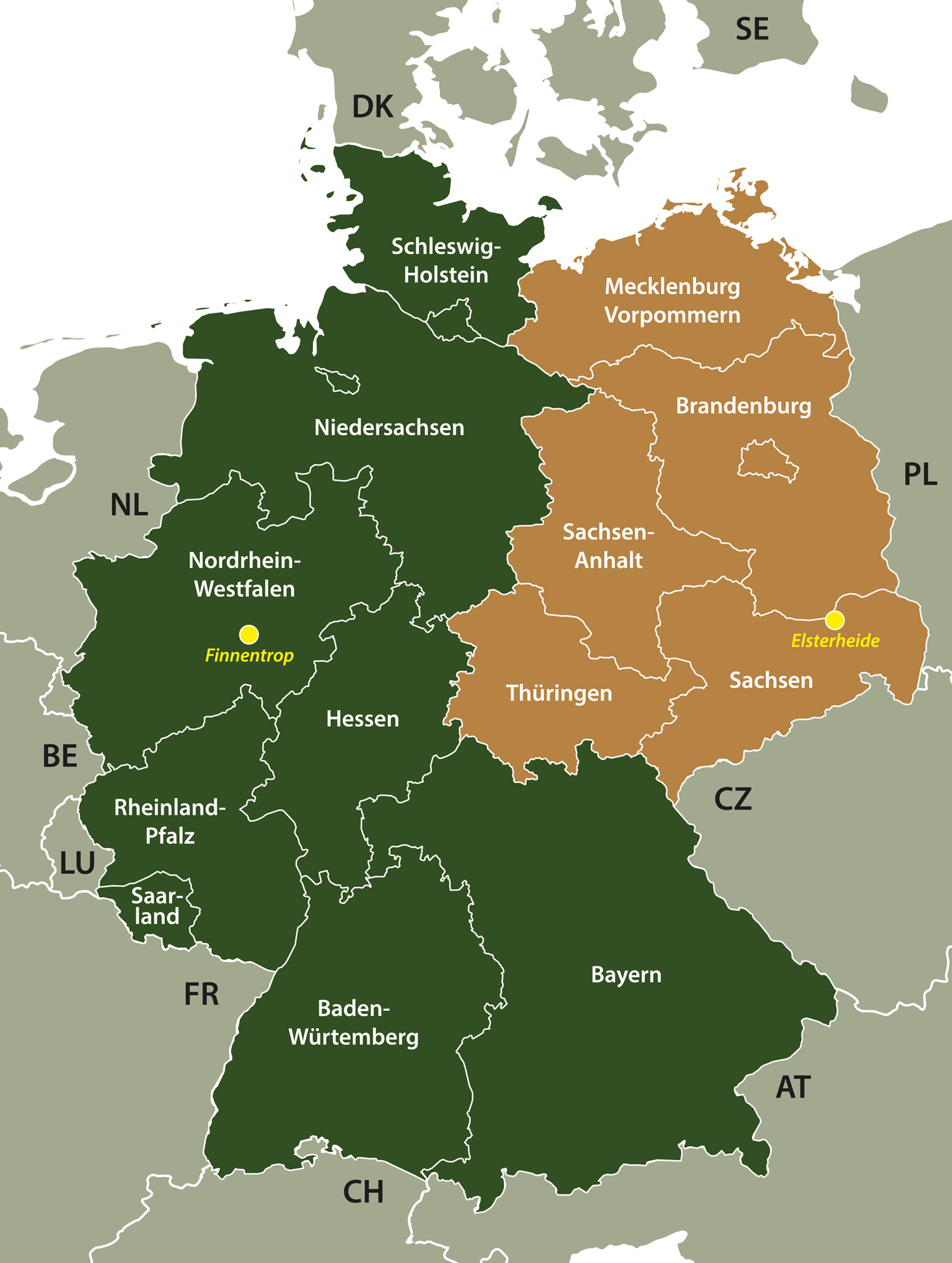 Deutschland Gebietsvertretung Karte